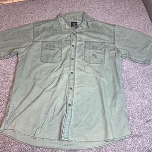 RedHead‎ Shirt Mens Extra Large Green Short Sleeve Button Front Outdoor Fishing